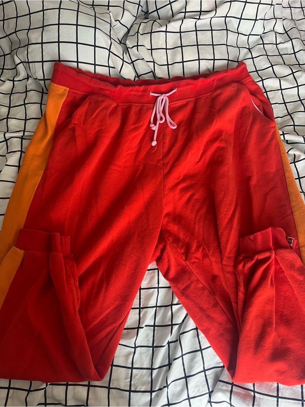 Lego Bright Red Sweats with Orange Side Panels